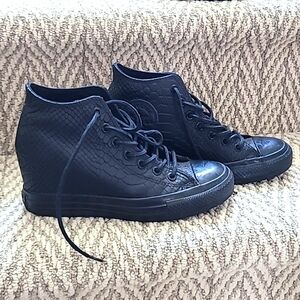 Brand new Converse Chuck Taylor Black Snake Wedge Sneaker, women's size 6.5